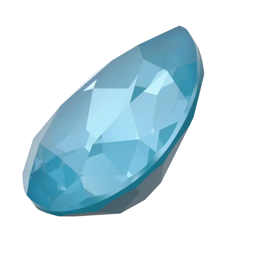 Swarovski Fancy Stones Pear (4320) Crystal Teal Ignite UNFOILED