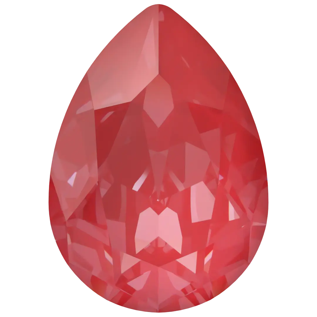Swarovski Fancy Stones Pear (4320) Crystal Poppy Red Ignite UNFOILED