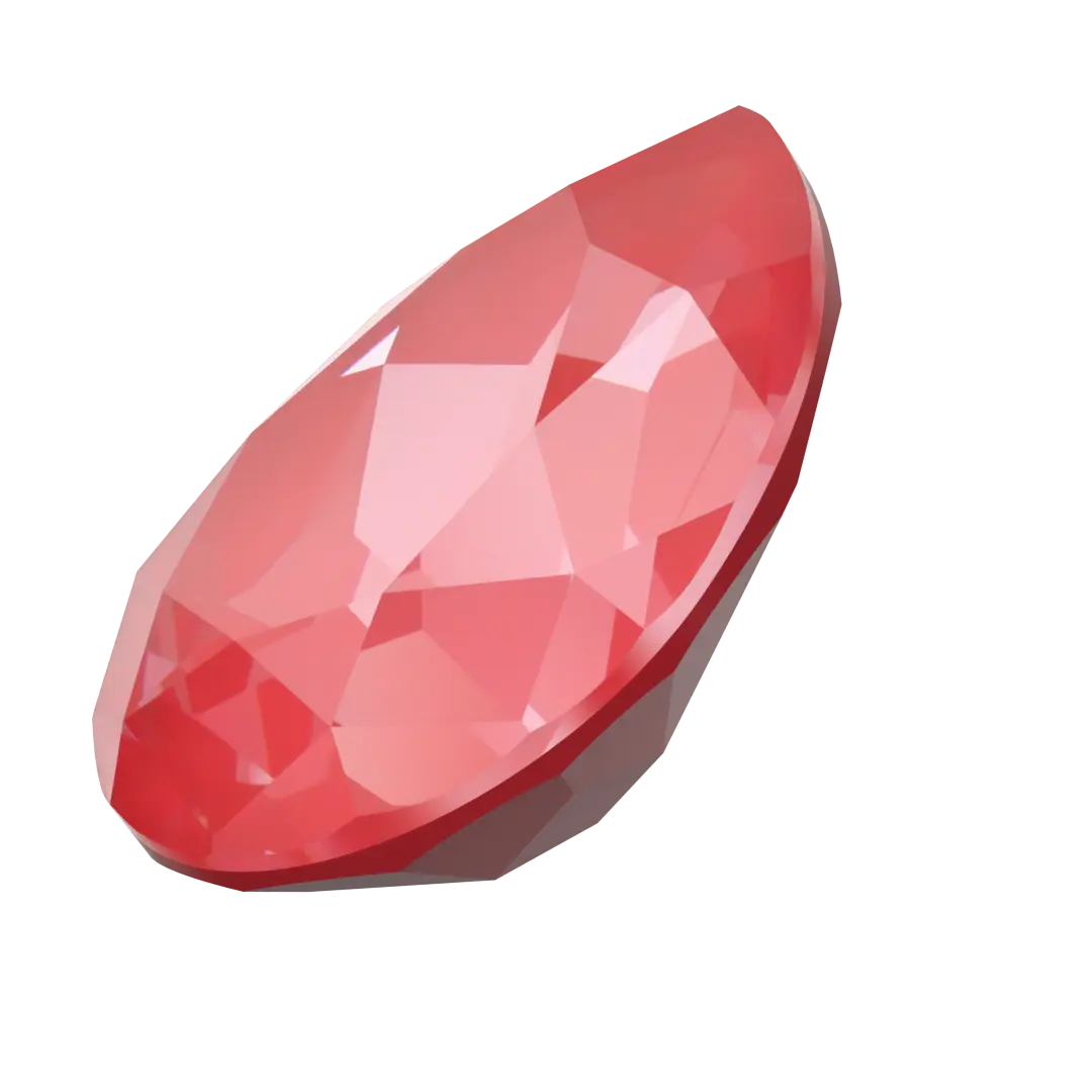 Swarovski Fancy Stones Pear (4320) Crystal Poppy Red Ignite UNFOILED