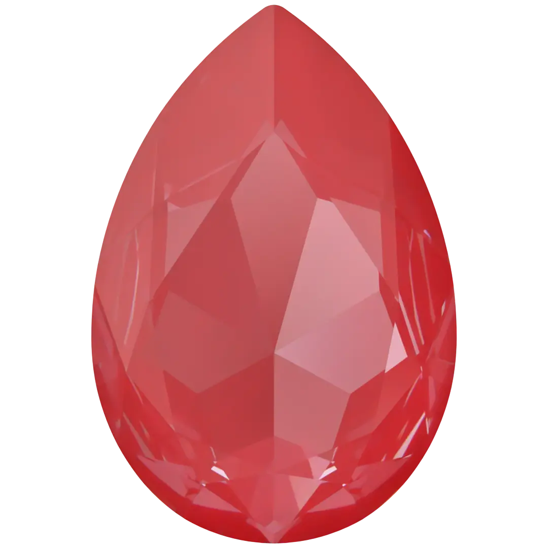 Swarovski Fancy Stones Large Pear (4327) Crystal Poppy Red Ignite UNFOILED