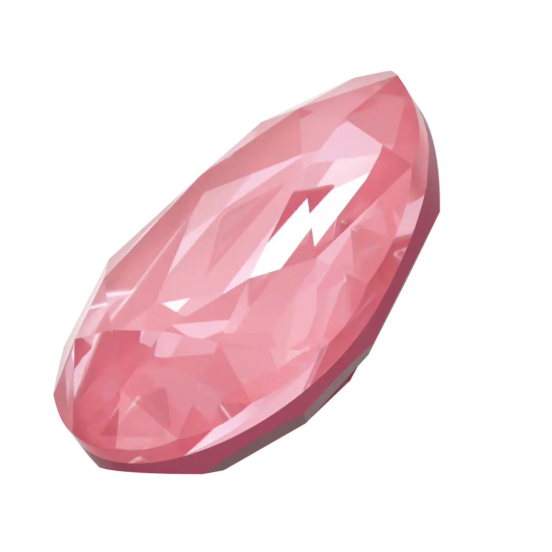 Swarovski Fancy Stones Mirage Pear (4390) Crystal Dahlia Ignite UNFOILED