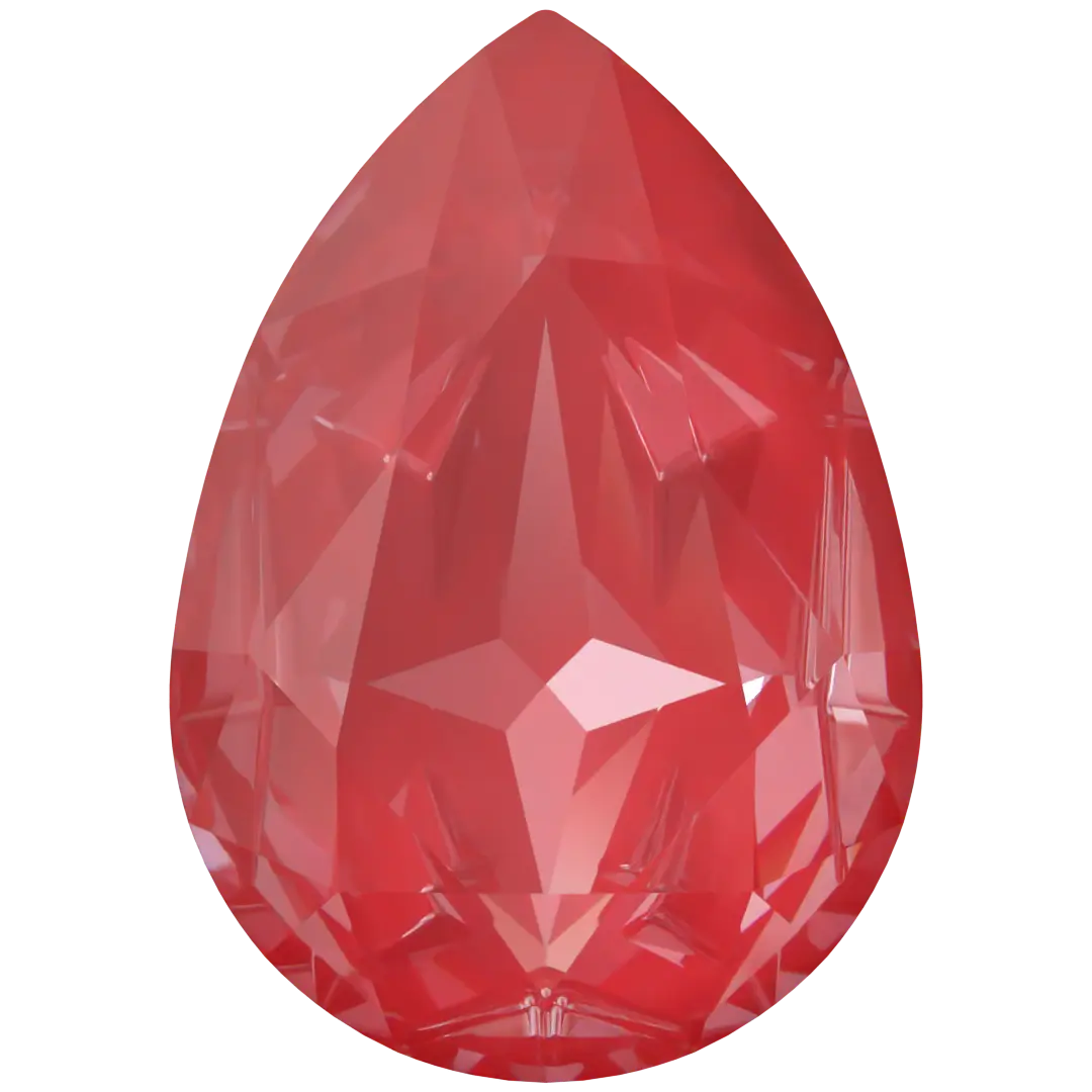 Swarovski Fancy Stones Mirage Pear (4390) Crystal Poppy Red Ignite UNFOILED