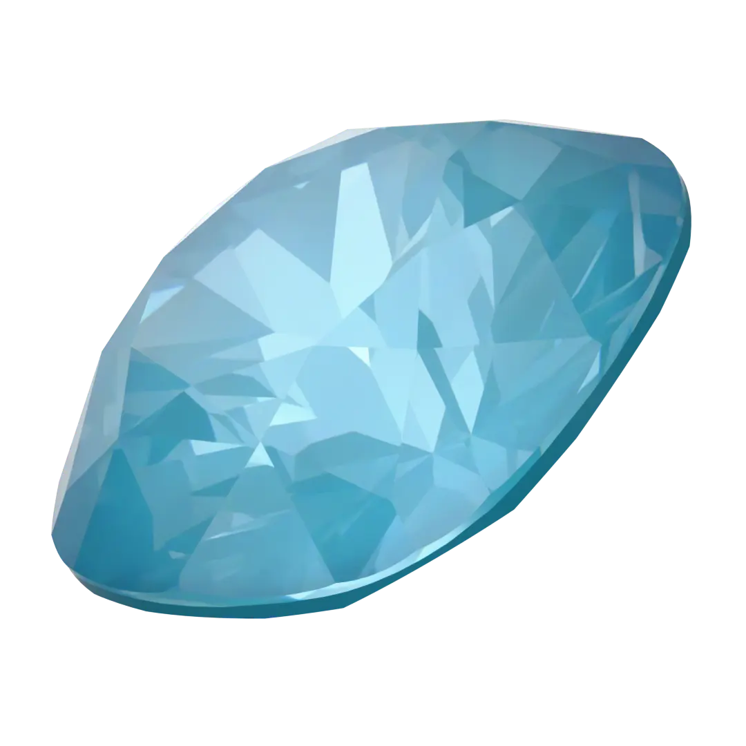 Swarovski Fancy Stones Cushion Square (4470) Crystal Teal Ignite UNFOILED