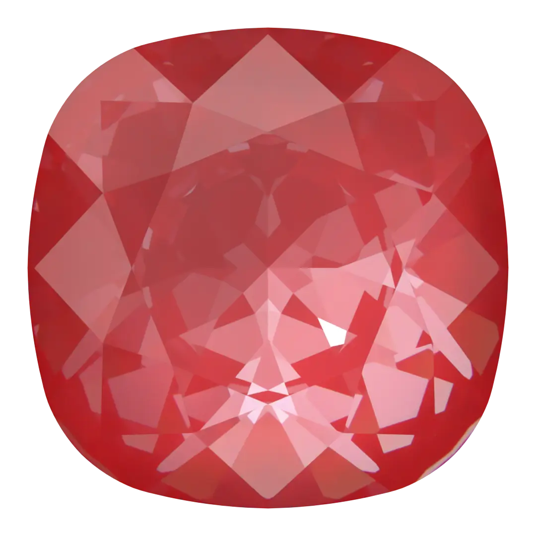 Swarovski Fancy Stones Cushion Square (4470) Crystal Poppy Red Ignite UNFOILED