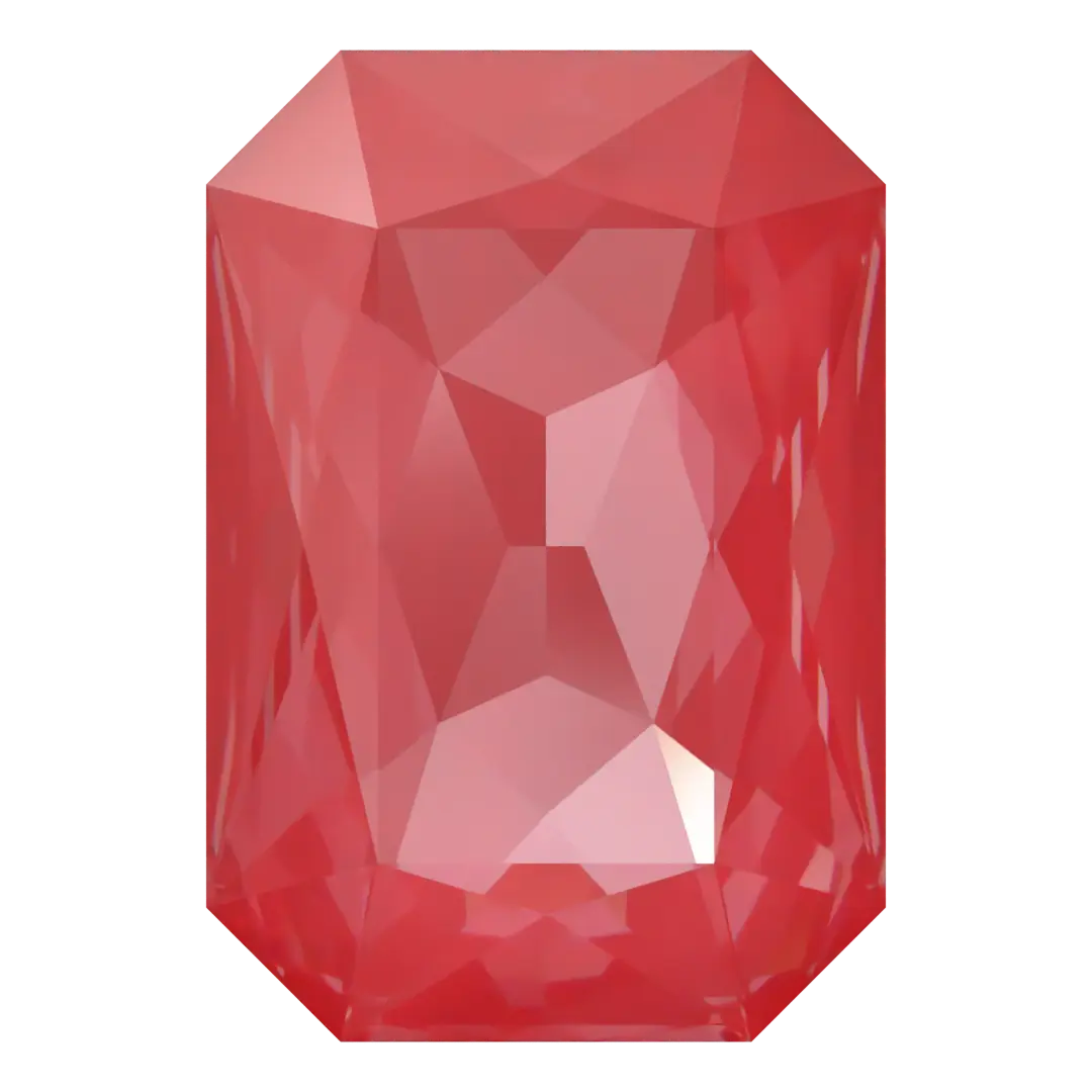 Swarovski Fancy Stones Thin Octagon (4627) Crystal Poppy Red Ignite UNFOILED