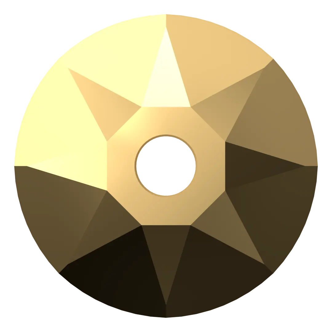 Serinity Sew On Crystals Round Lochrose (3188) Crystal Aurum