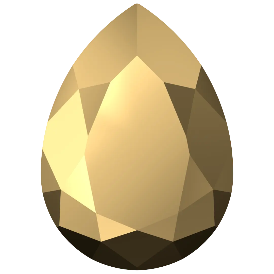 Swarovski Fancy Stones Pear (4320) Crystal Aurum