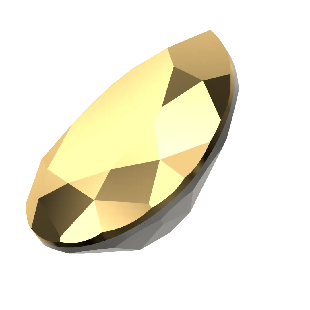 Swarovski Fancy Stones Pear (4320) Crystal Aurum