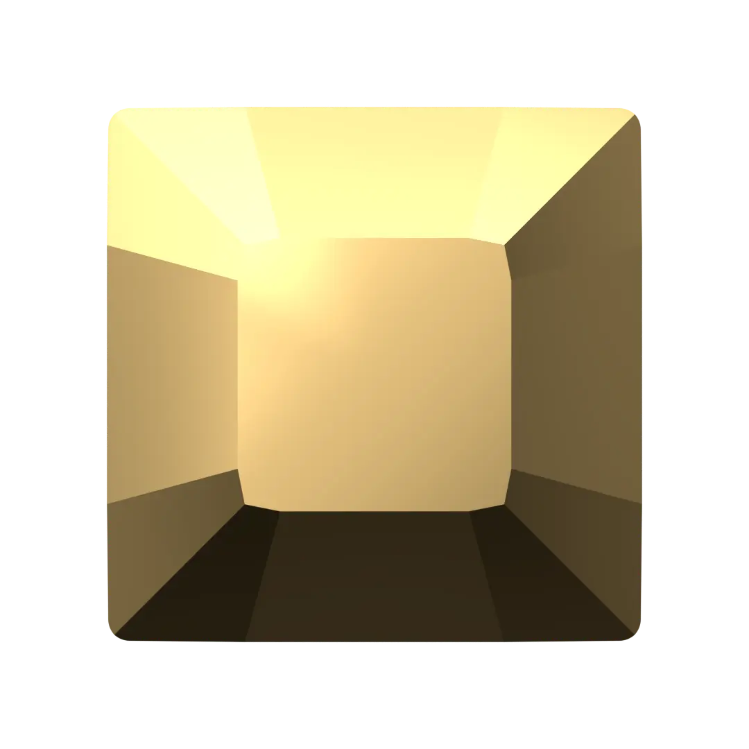 Swarovski Fancy Stones Xilion Square (4428) Crystal Aurum