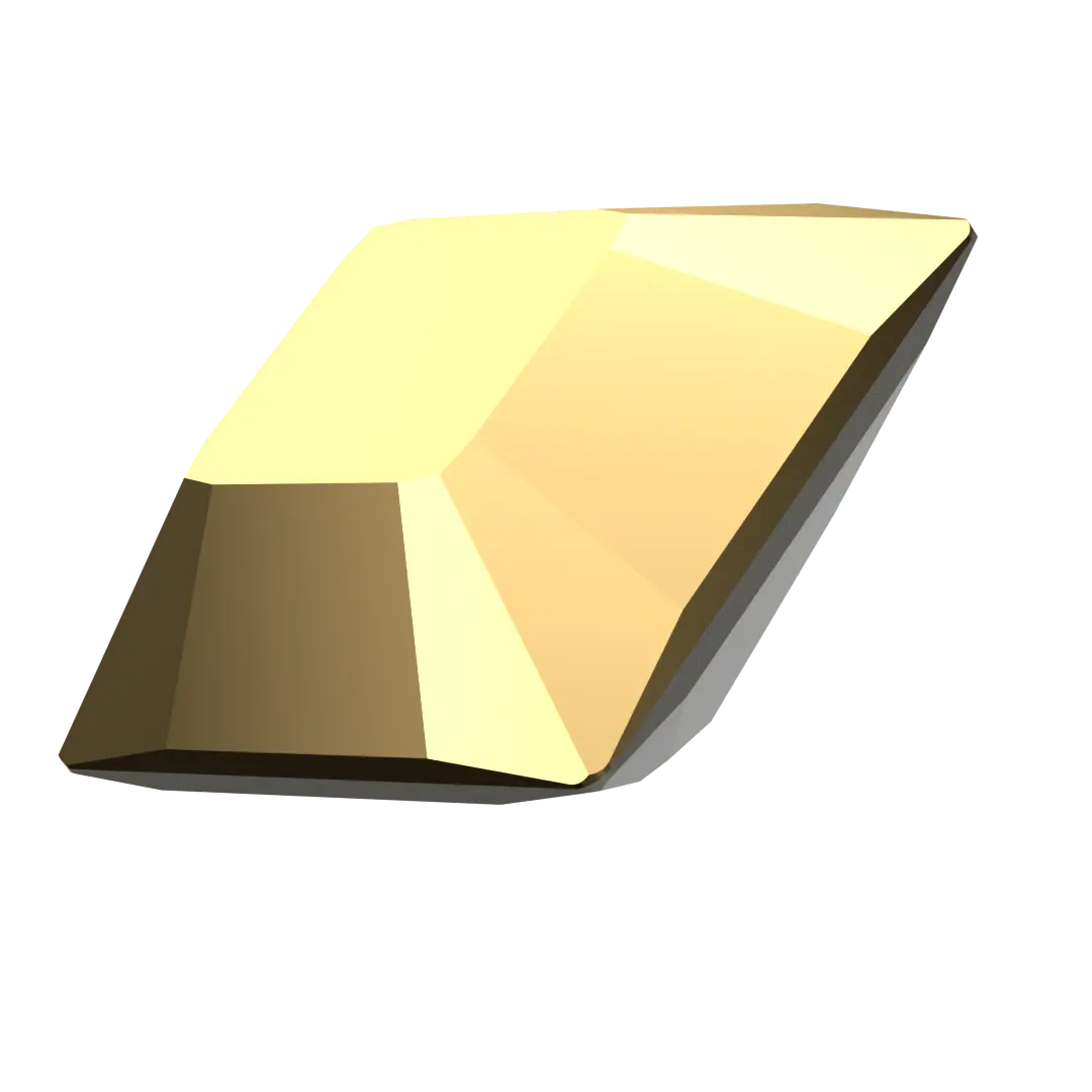 Swarovski Fancy Stones Xilion Square (4428) Crystal Aurum