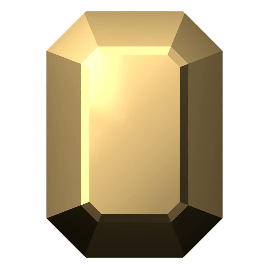 Swarovski Fancy Stones Curved Back Octagon (4610) Crystal Aurum