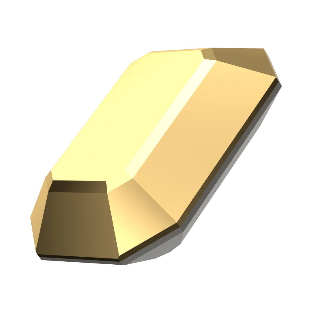 Swarovski Fancy Stones Curved Back Octagon (4610) Crystal Aurum