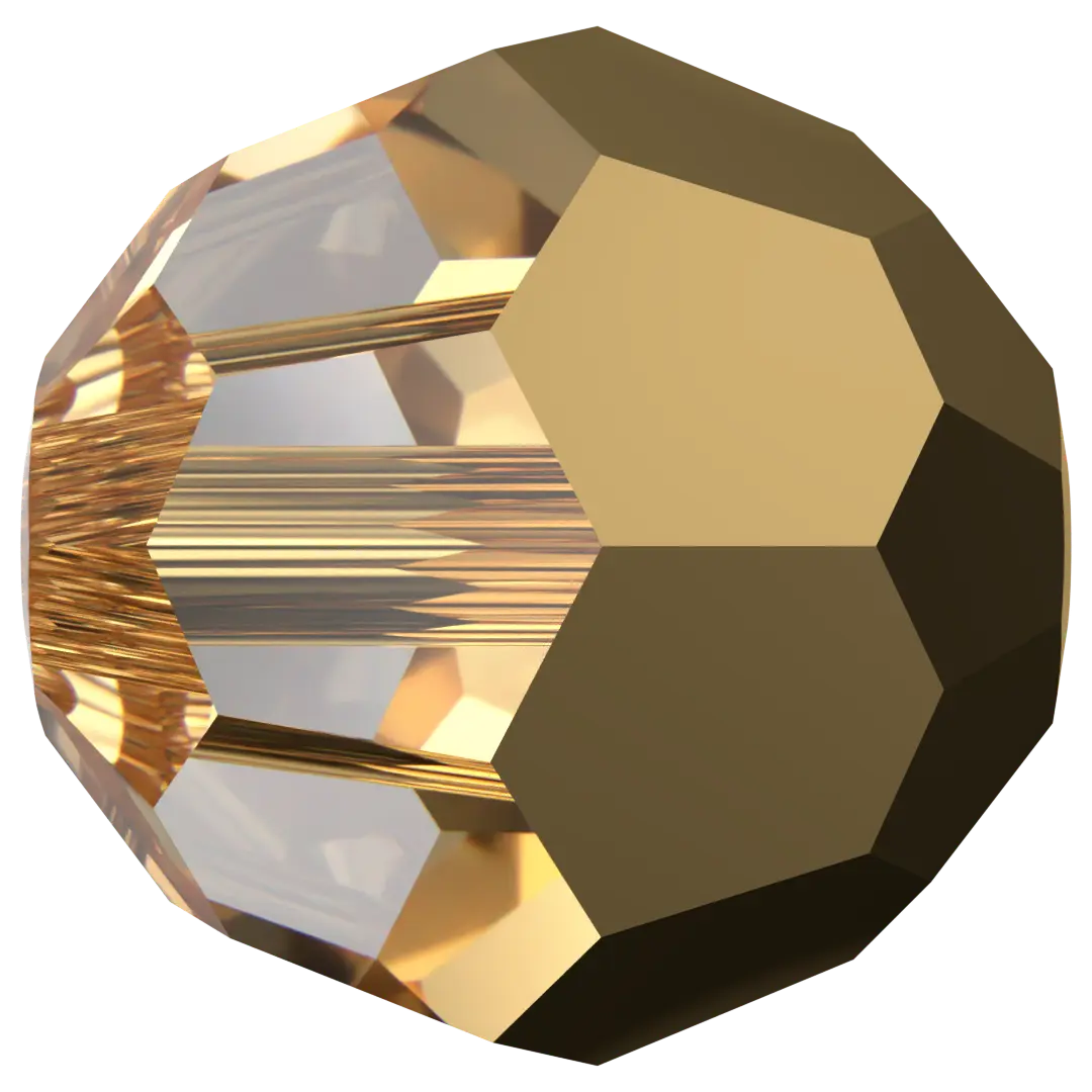 Swarovski Crystal Beads Round (5000) Crystal Aurum X2