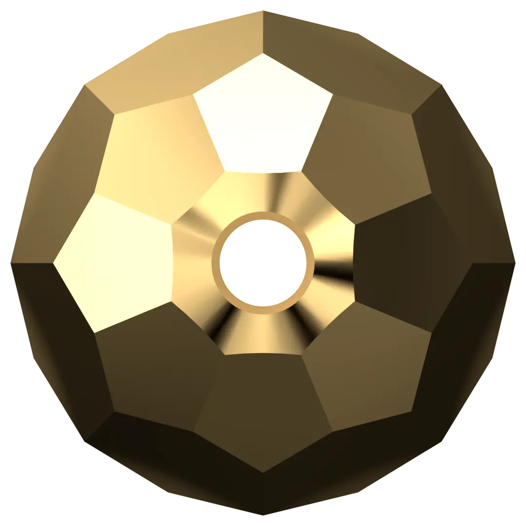 Swarovski Crystal Beads Round (5000) Crystal Aurum X2