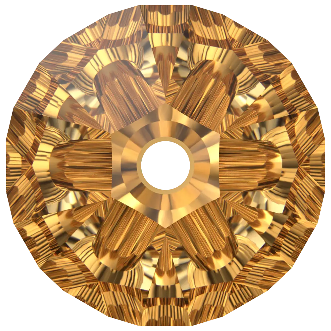 Serinity Crystal Beads Bicone (5328) Crystal Aurum X2