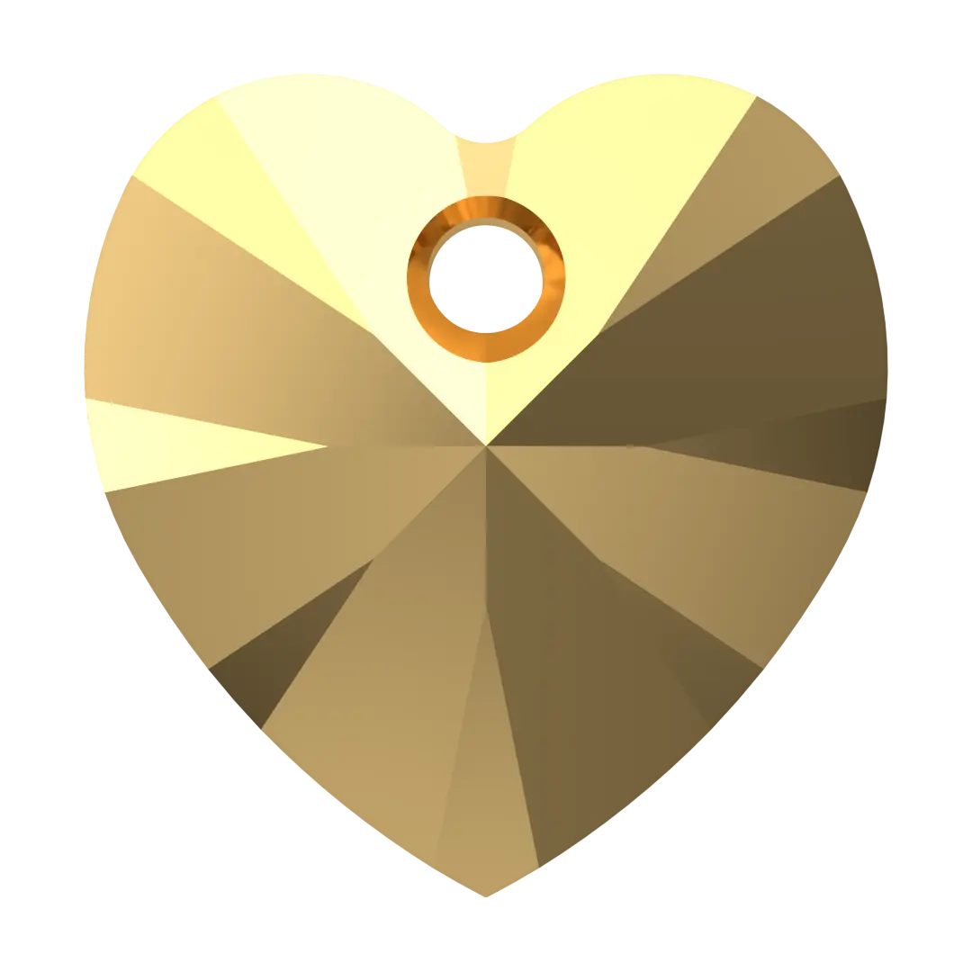 Serinity Pendants Xilion Heart (6228) Crystal Aurum X2