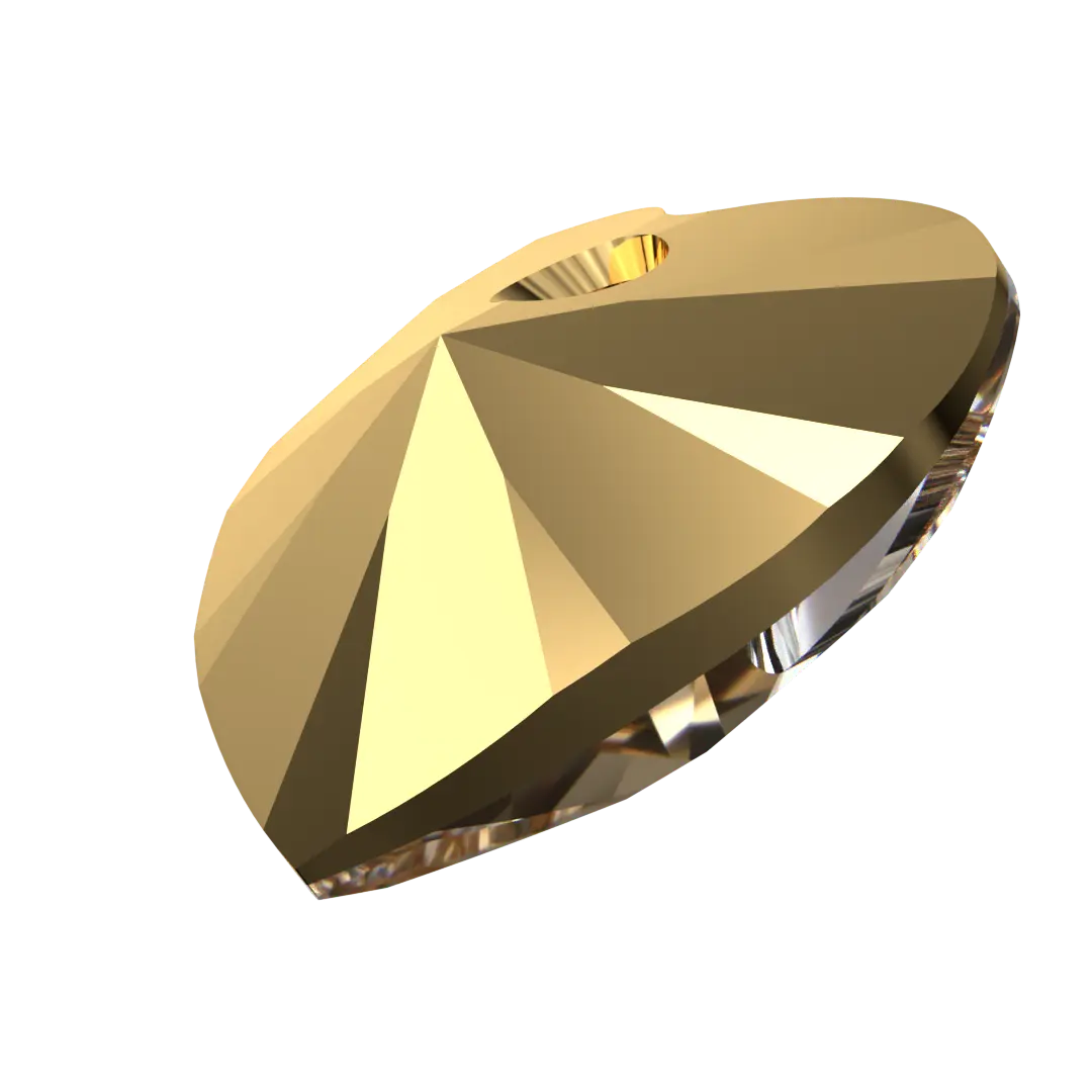 Serinity Pendants Xilion Heart (6228) Crystal Aurum X2