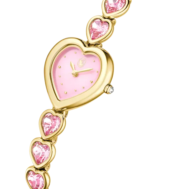 Swarovski Idyllia Heart Watch Crystal Bracelet Pink Gold-Tone Finish