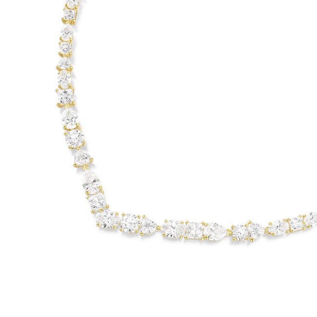 Swarovski Mesmera Necklace Mixed Cuts White Gold-Tone Plated