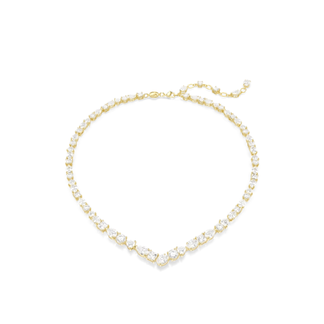 Swarovski Mesmera Necklace Mixed Cuts White Gold-Tone Plated