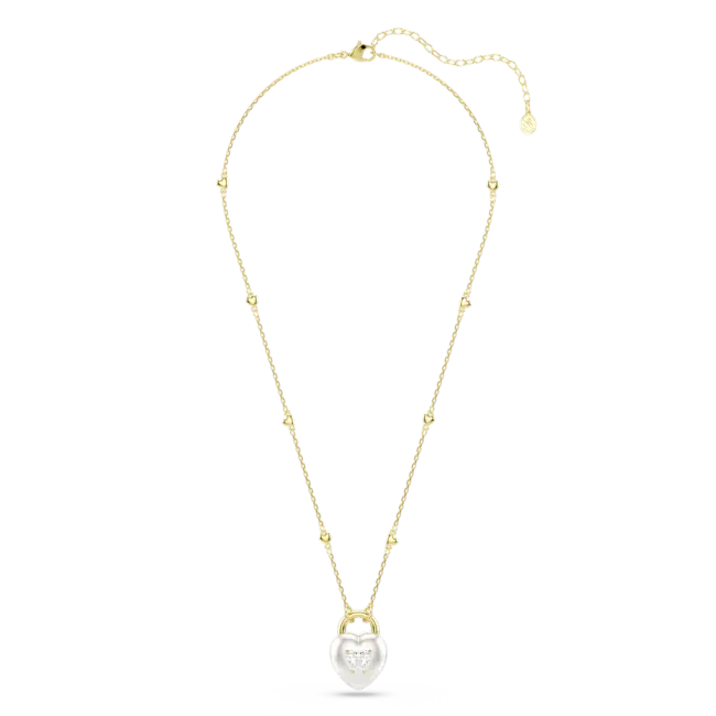 Swarovski Idyllia Pendant Mixed Cuts Heart White Gold-Tone Plated