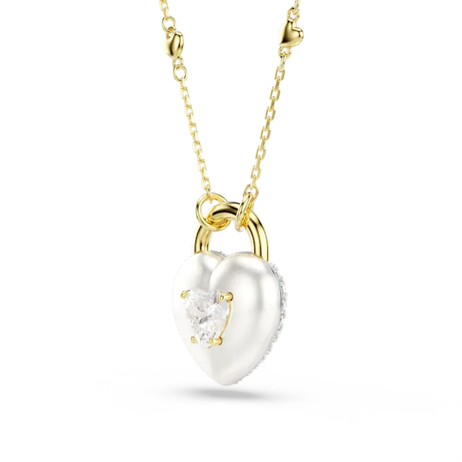 Swarovski Idyllia Pendant Mixed Cuts Heart White Gold-Tone Plated