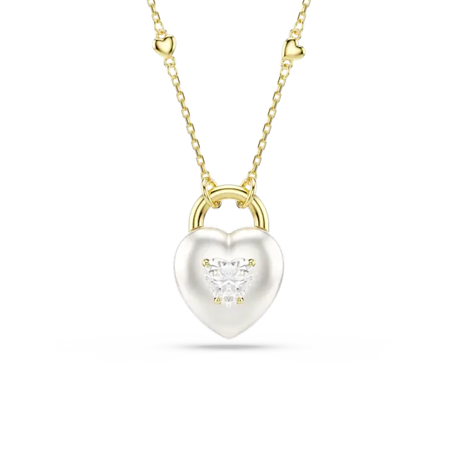 Swarovski Idyllia Pendant Mixed Cuts Heart White Gold-Tone Plated