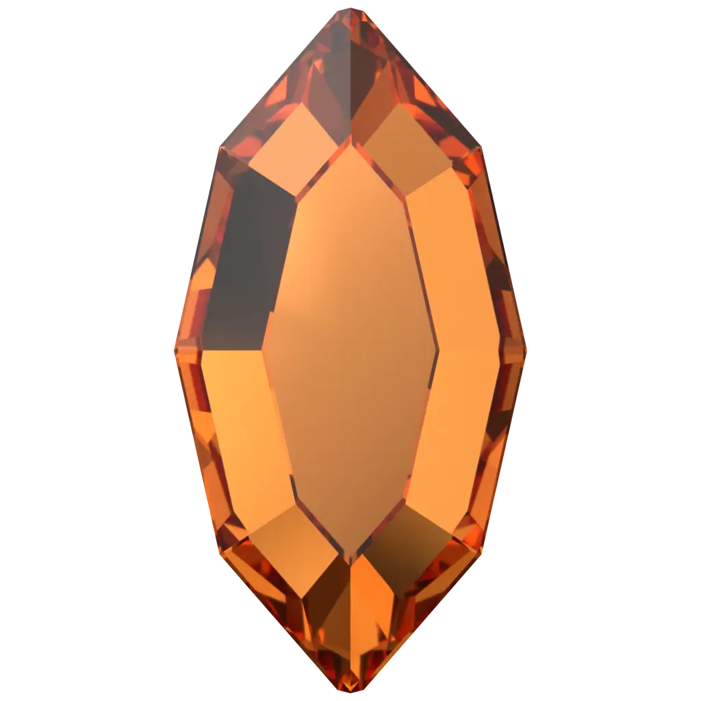 Swarovski Hotfix Flat Back Crystals Navette (2200) Dark Orange