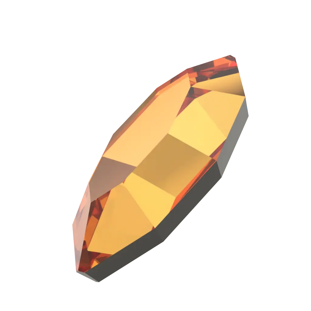 Swarovski Hotfix Flat Back Crystals Navette (2200) Dark Orange