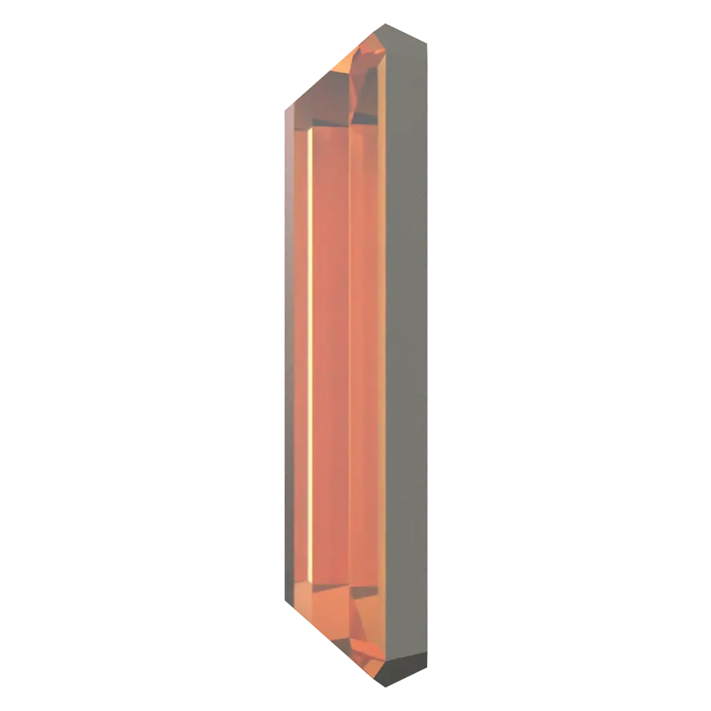 Swarovski Hotfix Flat Back Crystals Baguette (2510) Dark Orange