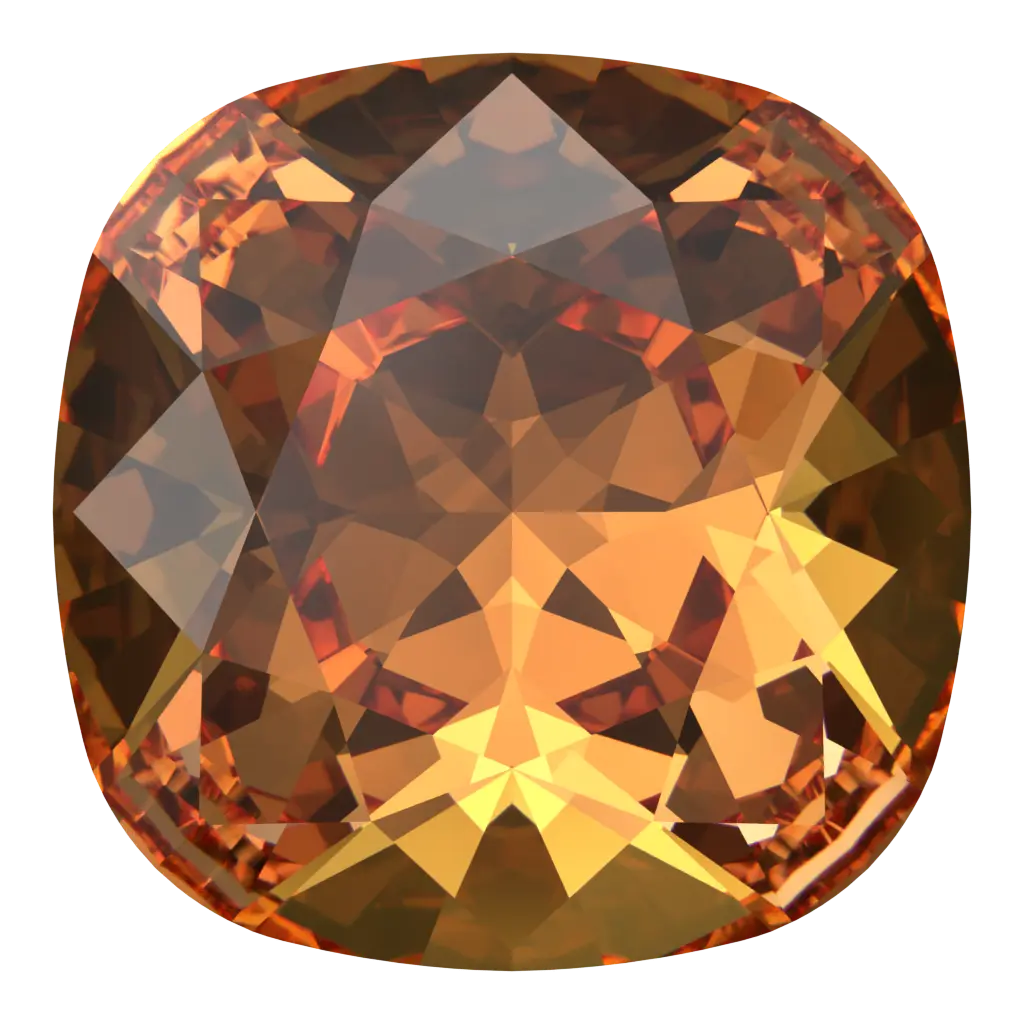 Swarovski Fancy Stones Cushion Square (4470) Dark Orange