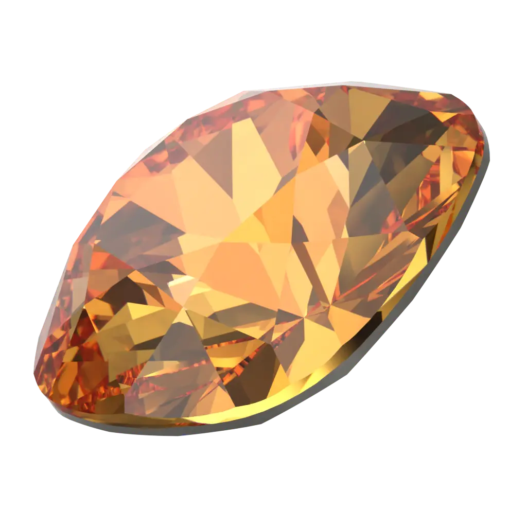 Swarovski Fancy Stones Cushion Square (4470) Dark Orange