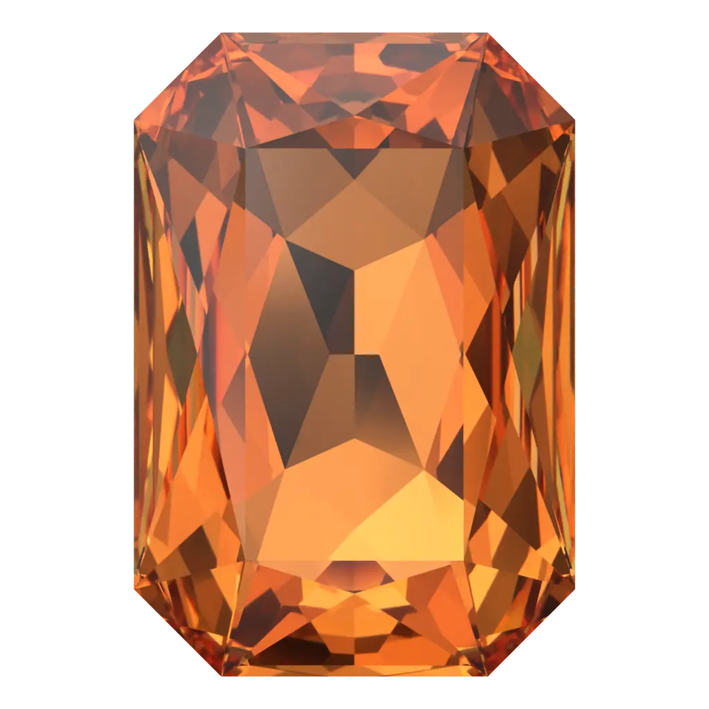 Swarovski Fancy Stones Thin Octagon (4627) Dark Orange