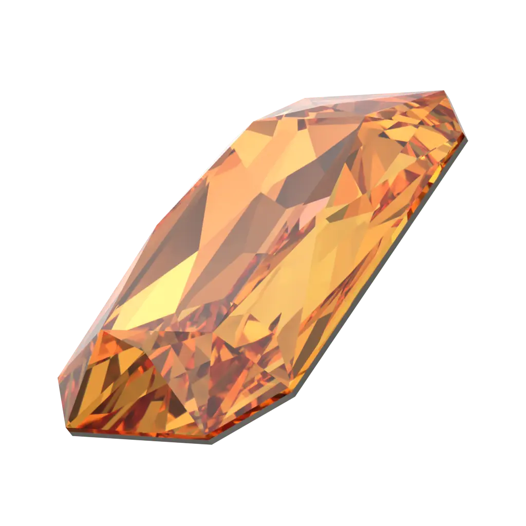 Swarovski Fancy Stones Thin Octagon (4627) Dark Orange