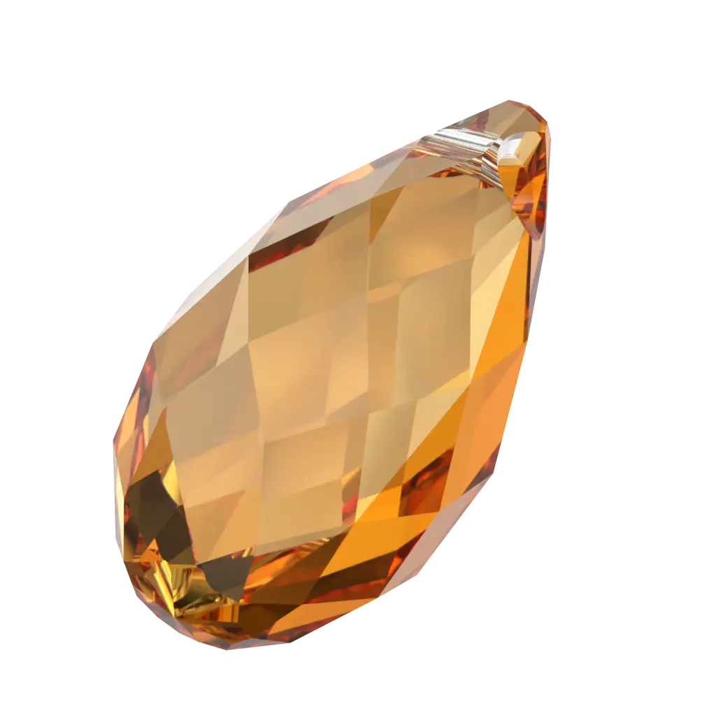 Swarovski Pendants Briolette (6010) Dark Orange