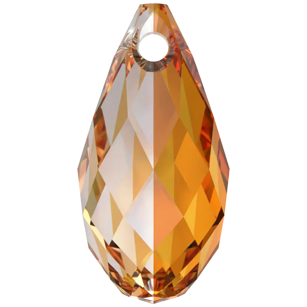 Swarovski Pendants Briolette (6010) Dark Orange