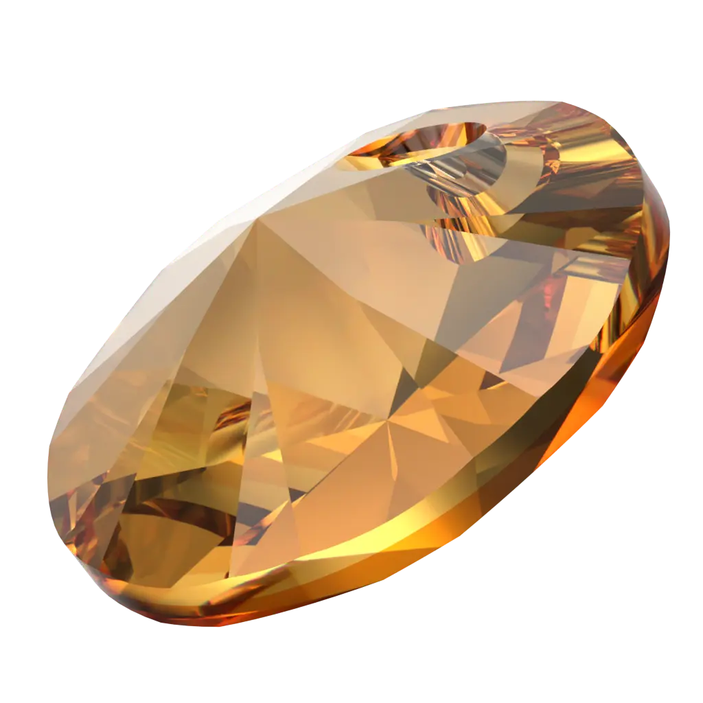 Swarovski Pendants Xilion Round (6428) Dark Orange