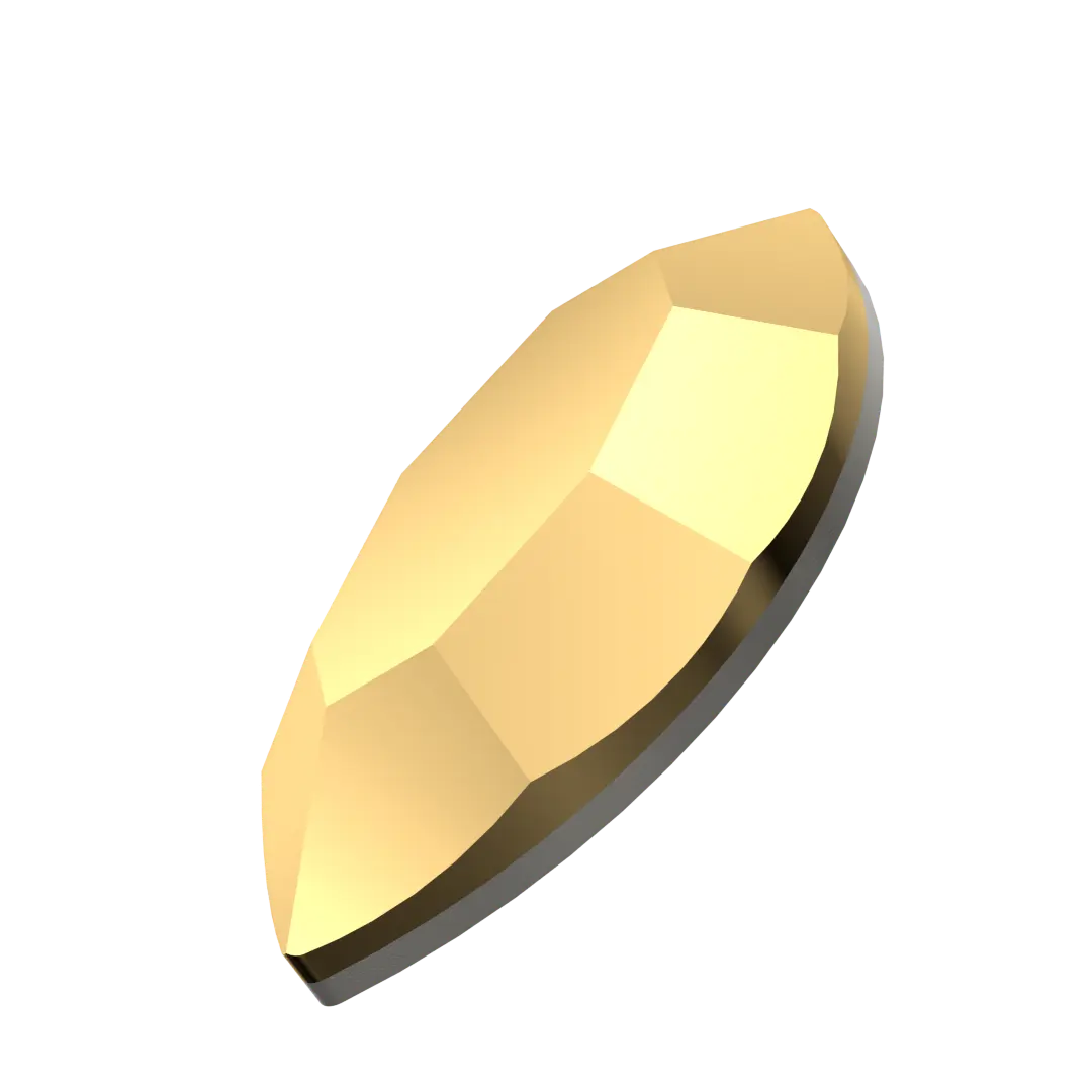 Swarovski Hotfix Flat Back Crystals Navette (2200) Crystal Aurum