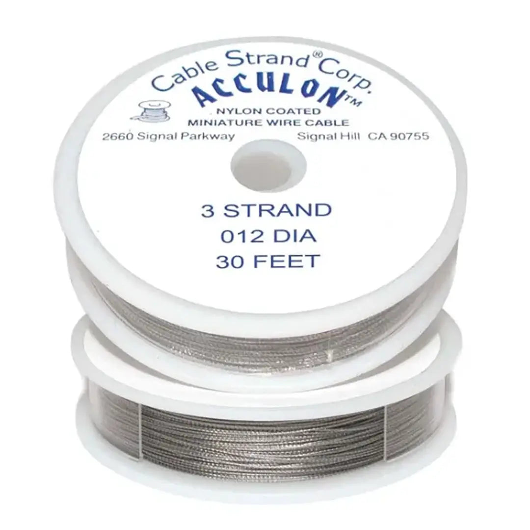 Acculon Nylon Coated Beading Wire 3 Strand - Bluestreak Crystals