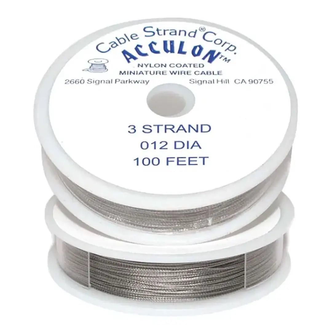Acculon Nylon Coated Beading Wire 3 Strand - Bluestreak Crystals