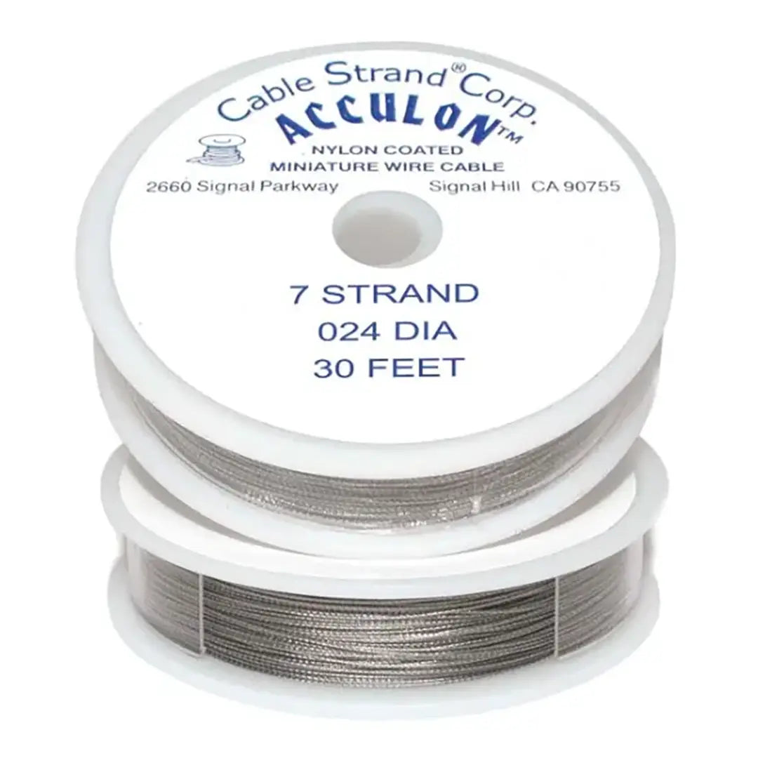Acculon Nylon Coated Beading Wire 7 Strand - Bluestreak Crystals