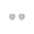Ariana Grande x Swarovski Stud Earrings Mixed Cuts Heart White Rhodium Plated - Bluestreak Crystals