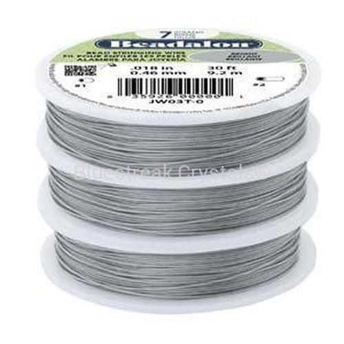 Beadalon 7 Strand Stainless Steel Wire 0.012" (0.31mm)-Threads-0.012" 30 Foot - Pack of 1-Bluestreak Crystals
