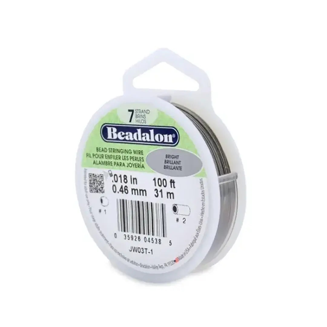 Beadalon 7 Strand Stainless Steel Wire 0.018" (0.46mm) - Bluestreak Crystals