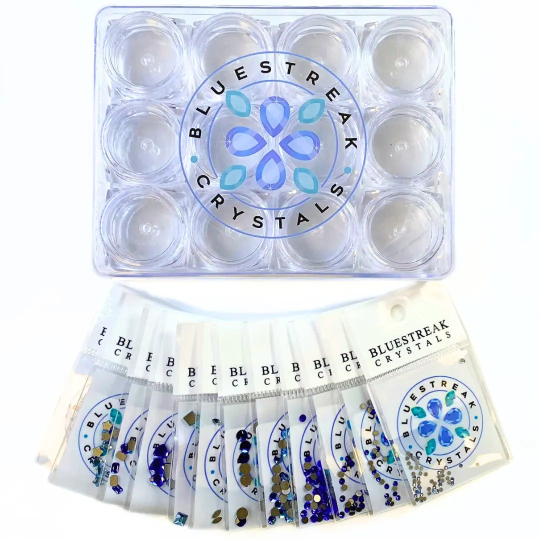 Serinity Flat Back Crystals Non Hotfix Supreme Mix Blues