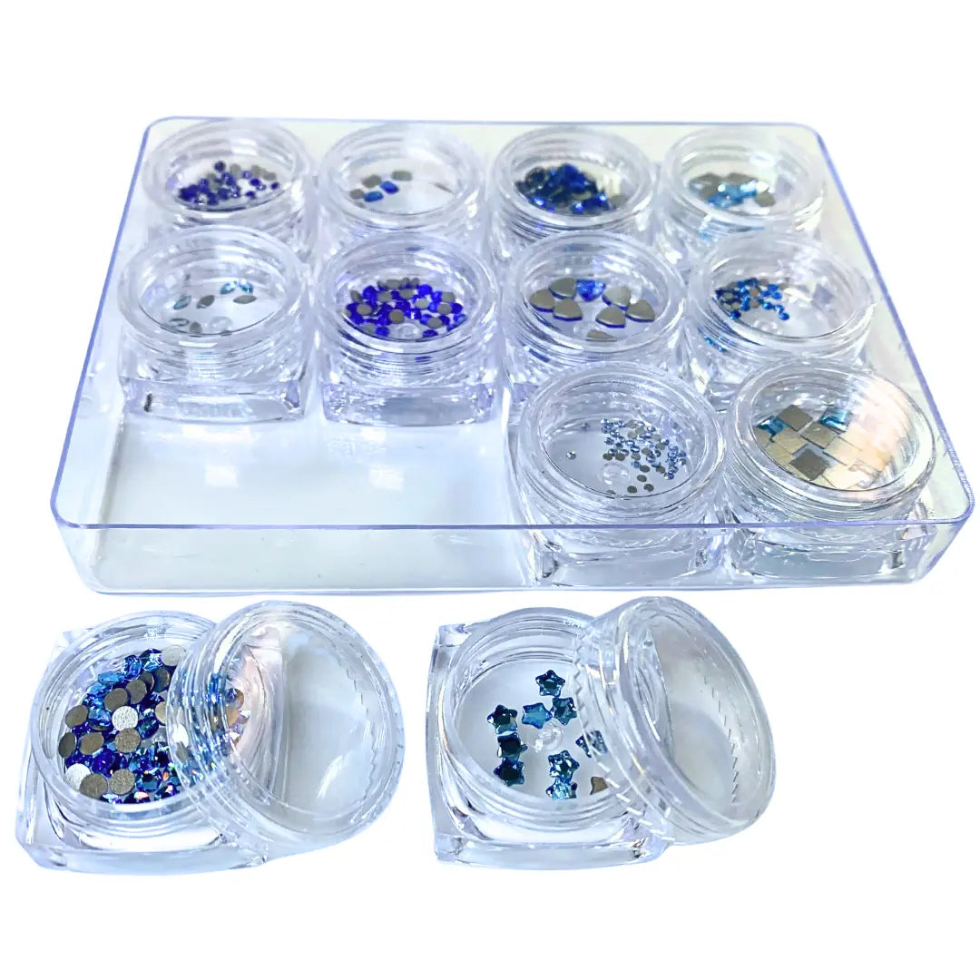 Serinity Flat Back Crystals Non Hotfix Supreme Mix Blues