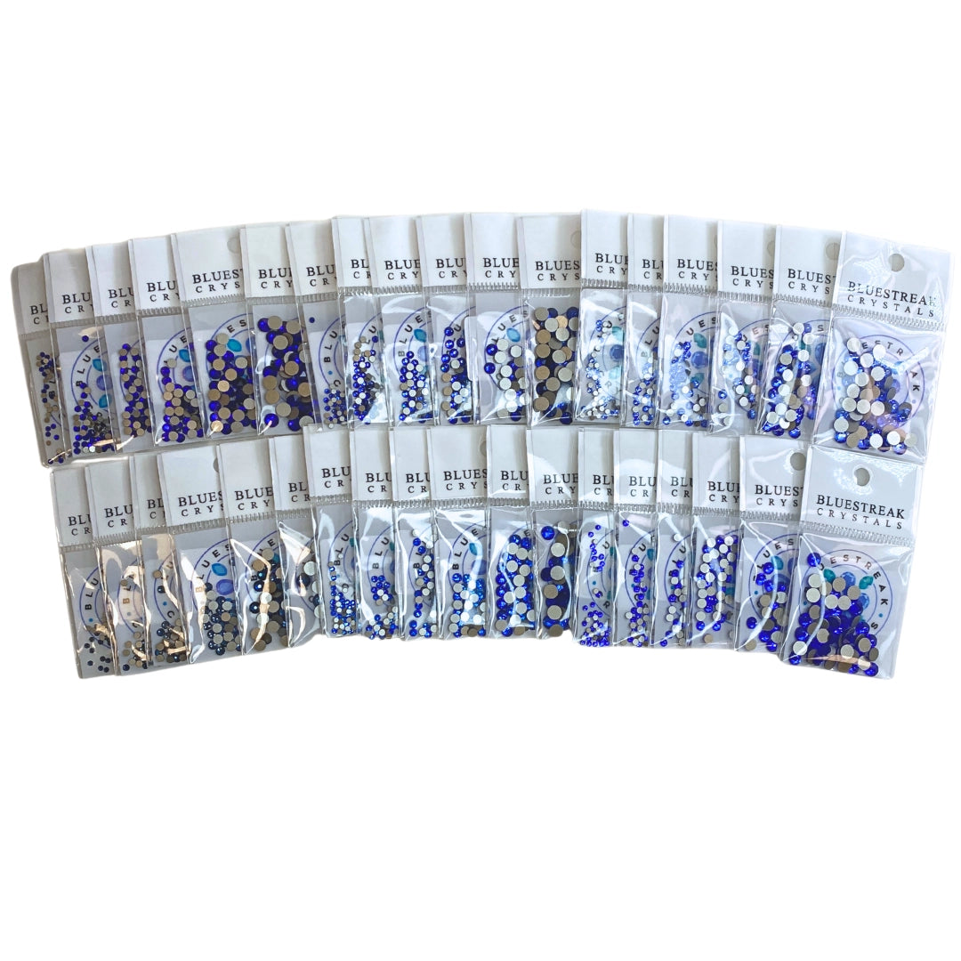 Serinity Flat Back Crystals Non Hotfix Dark Blue Collection