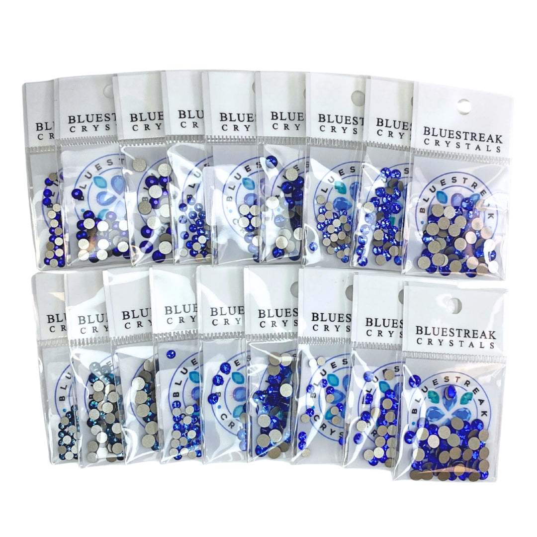 Serinity Flat Back Crystals Non Hotfix Dark Blue Collection