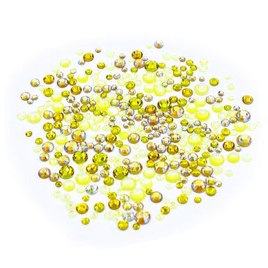 Estella Flat Back Crystals Non Hotfix Mix Mellow Yellow - Bluestreak Crystals