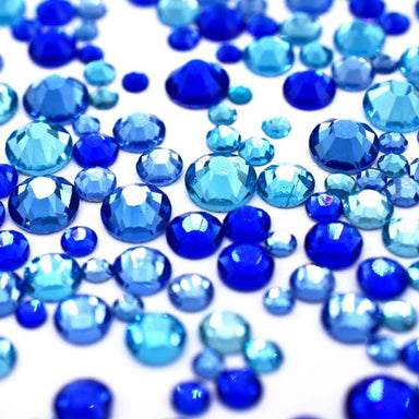 Estella Flat Back Crystals Non Hotfix Mix Sky Blue - Bluestreak Crystals